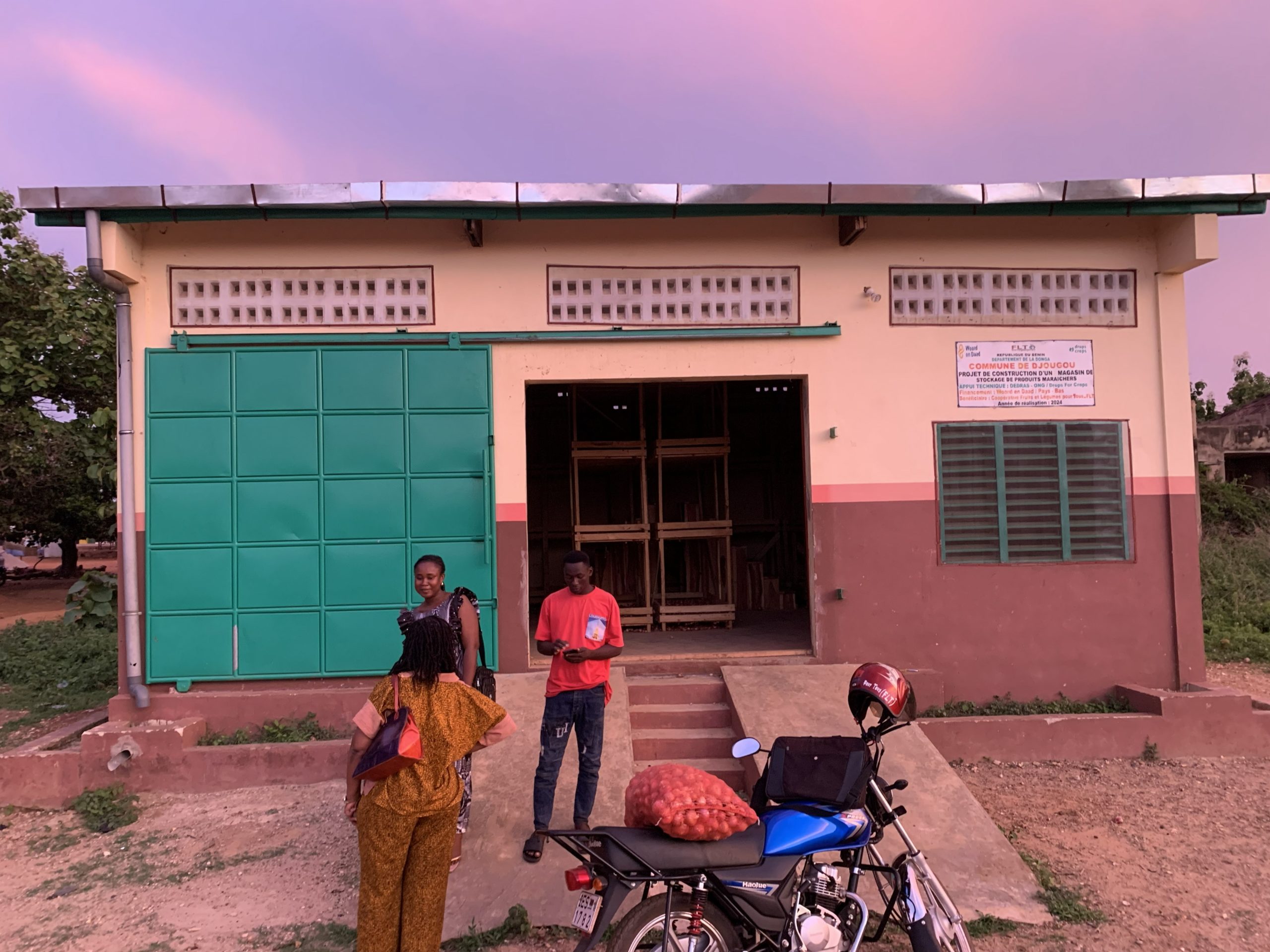 Le magasin de stockage de la coopérative FLT à Djougou.